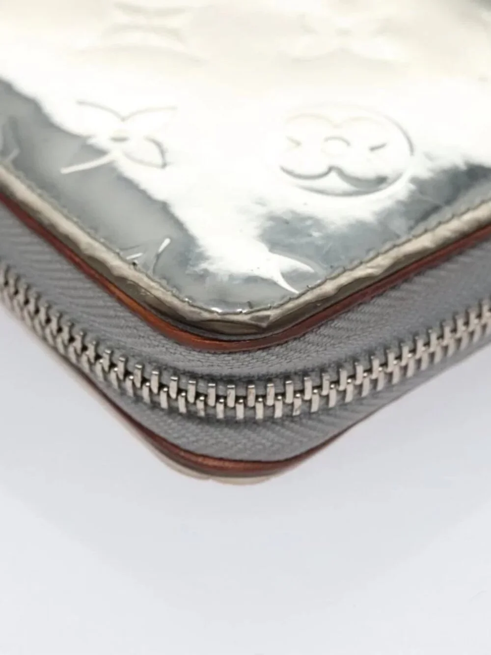 LOUIS VUITTON Monogram Miroir Zippy Wallet Vertical Wallet Silver - Picture 5 of 16